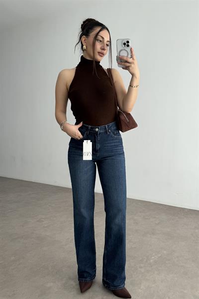 Zr Yüksek Belli Slimfit Mid Blue Jean