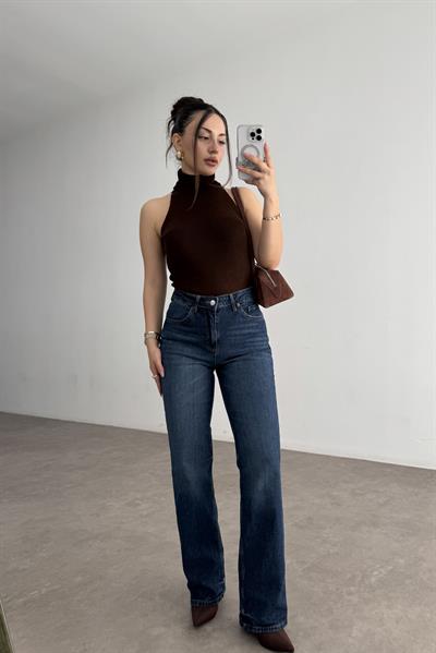 Zr Yüksek Belli Slimfit Mid Blue Jean