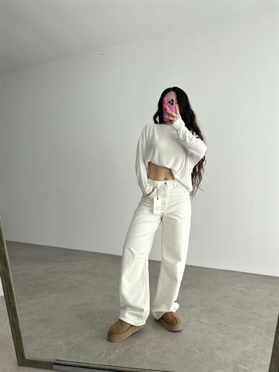 ZRA Beyaz Baggy Jean