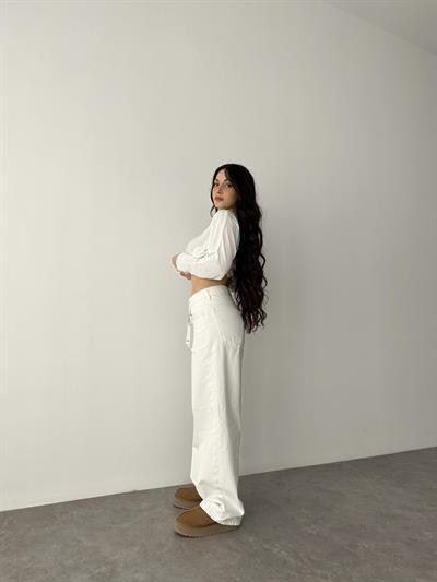 ZRA Beyaz Baggy Jean