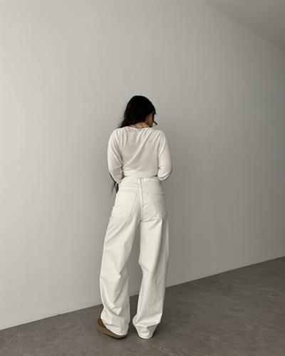 ZRA Beyaz Baggy Jean