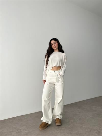 ZRA Beyaz Baggy Jean