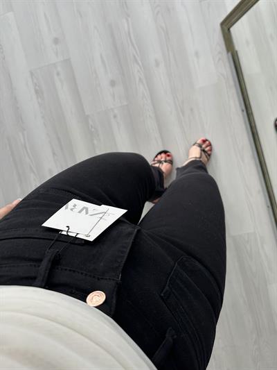 Zra Bilek Flare Cep Detaylı Jean (Siyah)