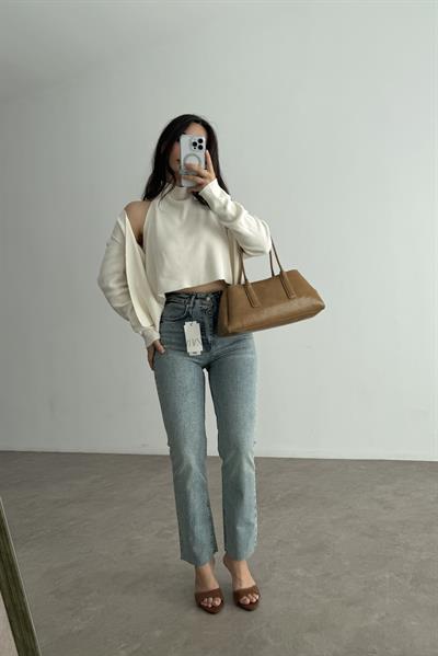 Zra Boyfit Retro Blue Jean 