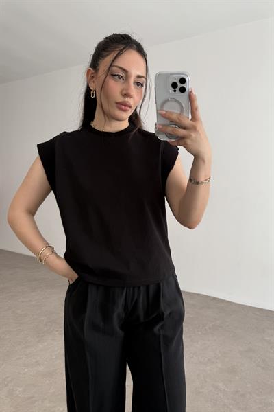 Zra Dik Kollu Basic T-shirt Siyah