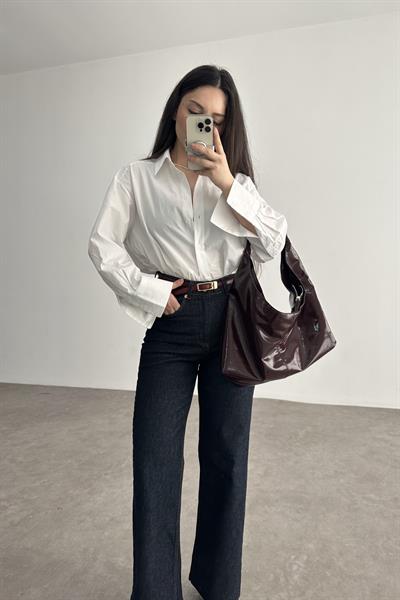 ZRA Dikişli Paça Straightleg Koyu Lacivert