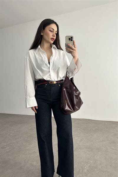 ZRA Dikişli Paça Straightleg Koyu Lacivert