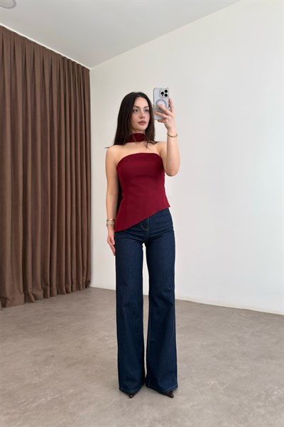 ZRA Dikişli Paça Straightleg Lacivert Jean 