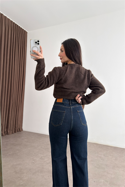 ZRA Dikişli Paça Straightleg Vintage Blue Jean 