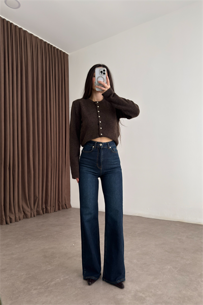 ZRA Dikişli Paça Straightleg Vintage Blue Jean 