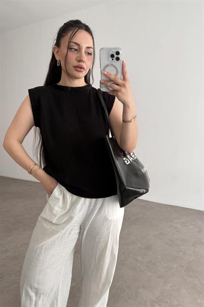 Zra Model Kolsuz Triko Bluz Black
