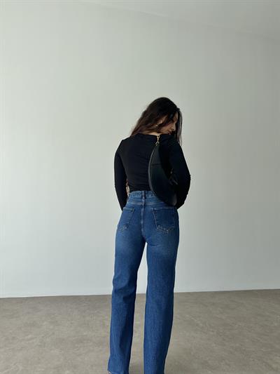 ZRA Likralı Straigtleg Jean Dark Blue