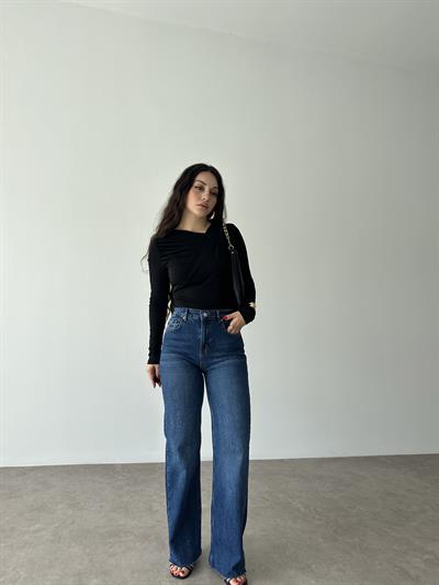 ZRA Likralı Straigtleg Jean Dark Blue