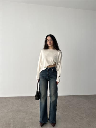 ZRA Likralı Straigtleg Jean Rusty Blue