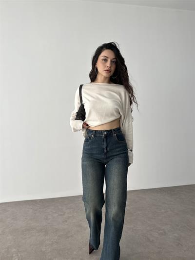 ZRA Likralı Straigtleg Jean Rusty Blue