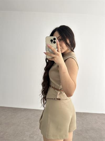 Zra model Kahve Yelekli Takım