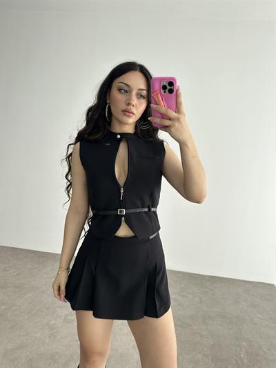 Zra model Siyah Yelekli Takım