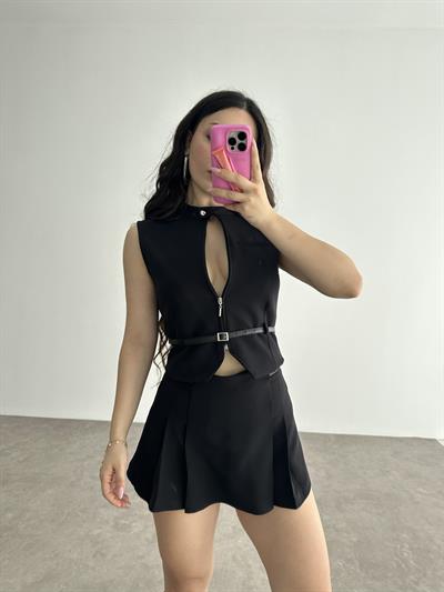 Zra model Siyah Yelekli Takım