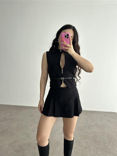 Zra model Siyah Yelekli Takım