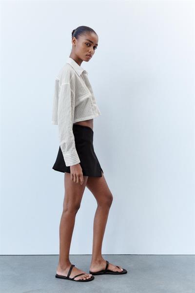 ZRA Orijinal Asimetrik İçi Şortlu Etek