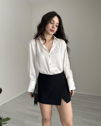 ZRA Orijinal Asimetrik İçi Şortlu Etek