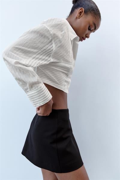 ZRA Orijinal Asimetrik İçi Şortlu Etek