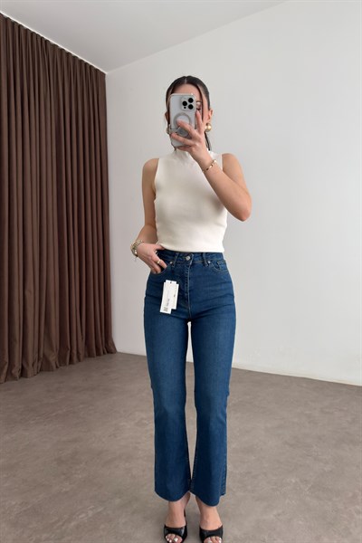 ZRA Orijinal Bilek Flare Mid Blue Jean