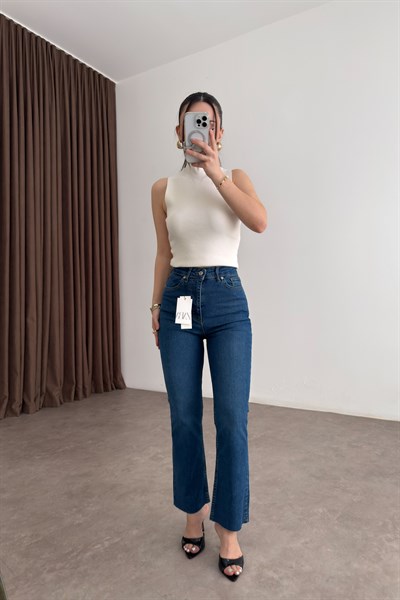 ZRA Orijinal Bilek Flare Mid Blue Jean