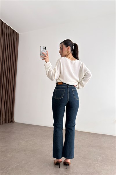 ZRA Orijinal Bilek Flare Vintage Mavi Jean