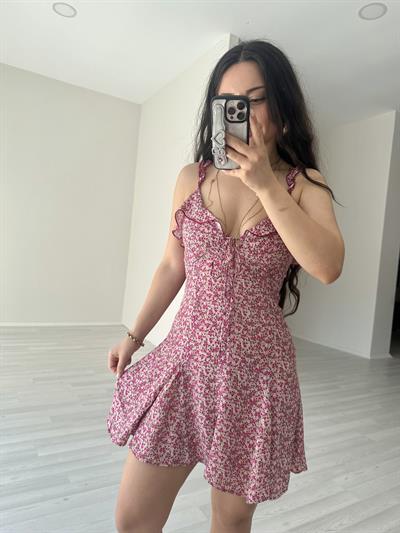 ZRA Orijinal Çiçekli Pembe Elbise