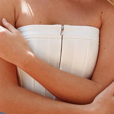 Orijinal Metalik Zr Denim Korse Top