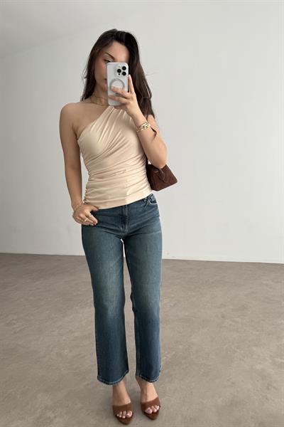 Zra Orijinal Normal Bel Bilek Boy Jean Dark Blue