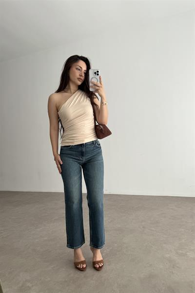 Zra Orijinal Normal Bel Bilek Boy Jean Dark Blue