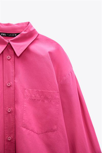 ZRA Orijinal Poplin Pembe Gömlek