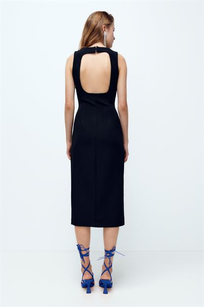 ZRA Orijinal v Pencereli Midi Elbise