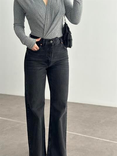 ZRA Orijinal Wide Leg Koyu Füme Jean