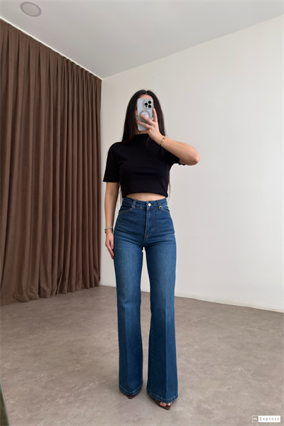 Zra Orj. Ütü Detaylı Flare Orta  Mavi Jean 