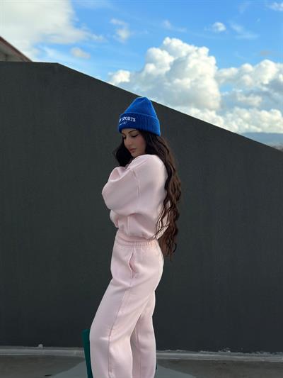 ZRA Orj. Dik Yaka Eşofman Takımı Pembe