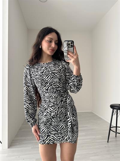 ZRA Orj. Zebra Desenli Elbise