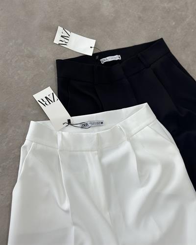 Zra Orj. Yüksek Belli Beyaz Palazzo