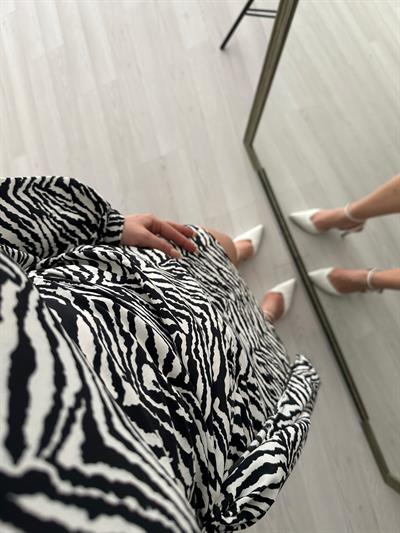 ZRA Orj. Zebra Desenli Elbise