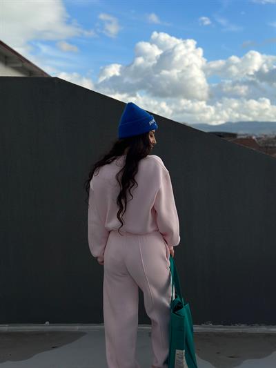 ZRA Orj. Dik Yaka Eşofman Takımı Pembe