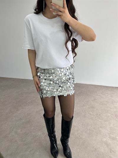 ZRA Orj. Pullu Etek Gümüş