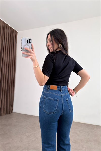 Zra Orj. Ütü Detaylı Flare Orta  Mavi Jean 