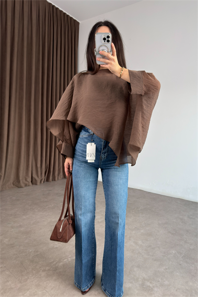 Zra Orj. Ütü Detaylı Flare Açık  Mavi Jean 