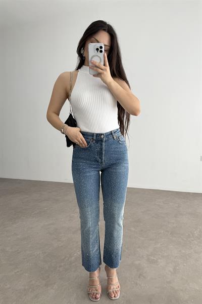 Zra Orj. Full Taşlı Işıltılı Jean