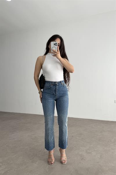 Zra Orj. Full Taşlı Işıltılı Jean