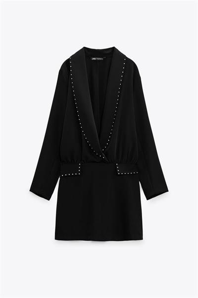 ZRA ORJ. Kruvaze Yaka Blazer Elbise