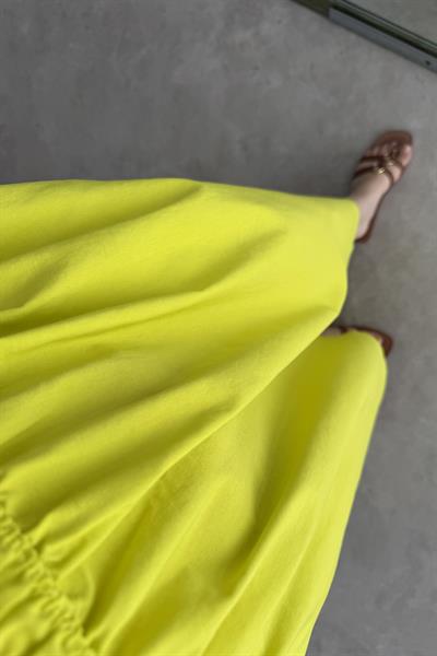 Zra Orj. Lime Elbise