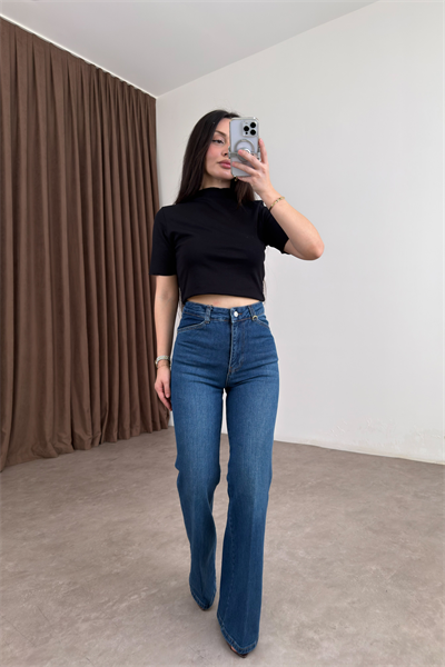 Zra Orj. Ütü Detaylı Flare Orta  Mavi Jean 